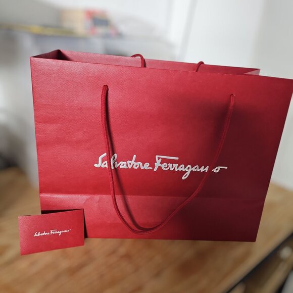 Salvatore Ferragamo Authentic Gift Empty Shopping Bag with envelope gift card - Picture 2 of 5